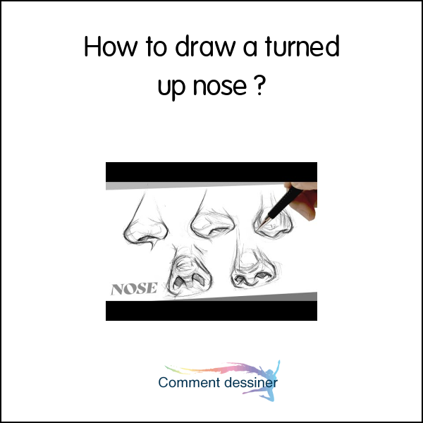How to draw a turned up nose